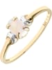Diamant Exquis Weißgold-/ Gold-Ring mit Edelstein