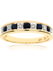 Diamant Exquis Złoty pierścionek z diamentami i szafirami