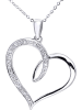 Revoni Witgouden ketting met diamanten hanger - (L)45 cm