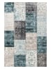 Lifa Living Kurzflor-Teppich "Cool Patchwork" in Blau/ Grau