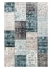Lifa Living Laagpolig tapijt "Cool Patchwork" blauw/grijs