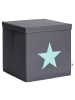 STORE IT Ordnungsbox in Grau/ Türkis  - (B)33 x (H)33 x (T)33 cm