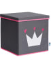 STORE IT Ordnungsbox in Grau/ Pink - (B)33 x (H)33 x (T)33 cm