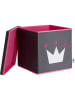 STORE IT Ordnungsbox in Grau/ Pink - (B)33 x (H)33 x (T)33 cm