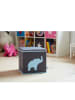 STORE IT Ordnungsbox in Grau/ Hellblau - (B)33 x (H)33 x (T)33 cm