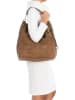 Mia Tomazzi Skórzany shopper bag "Niguarda" w kolorze jasnobrązowym - 42 x 38 x 17 cm