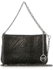 Mia Tomazzi Leren schoudertas "Lunigiana" zwart - (B)26 x (H)16 x (D)4 cm