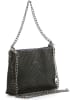 Mia Tomazzi Leren schoudertas "Lunigiana" zwart - (B)26 x (H)16 x (D)4 cm
