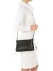 Mia Tomazzi Leren schoudertas "Lunigiana" zwart - (B)26 x (H)16 x (D)4 cm