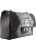 ORE10 Leder-Umhängetasche in Schwarz - (B)28 x (H)16 x (T)8 cm