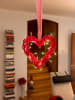 Konstsmide Decoratieve ledhanger "Hart" rood - (H)32 cm