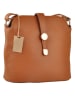 Florence Bags Leren schoudertas "Larissa" lichtbruin - (B)26 x (H)21 x (D)12 cm