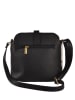 Florence Bags Leren schoudertas "Larissa" zwart - (B)26 x (H)21 x (D)12 cm