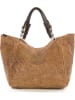 Anna Morellini Skórzany shopper bag "Solana" w kolorze jasnobrązowym - 42 x 30 x 20 cm