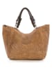 Anna Morellini Skórzany shopper bag "Solana" w kolorze karmelowym - 42 x 30 x 20 cm