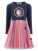 Eisend Kleid in Dunkelblau/ Rosa