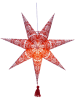 STAR Trading Papieren ster "Tärnaby" rood/wit - Ø 60 cm