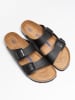 Birkenstock Pantoletten "Arizona" in Schwarz - Weite S