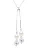 Pearl Addict Silber-Halskette mit Perlen - (L)42 cm
