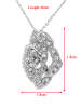 Diamant Exquis Witgouden ketting met diamanten hanger - (L)46 cm