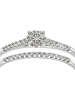 Diamant Exquis 2-delige set: witgouden ringen met diamanten
