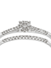 Diamant Exquis 2er-Set: Weißgold-Ringe mit Diamanten