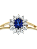 Diamant Exquis Gold-Ring mit Edelstein