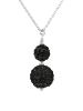 Wishlist Silber-Halskette "Black Night" mit Anhänger - (L)42 cm