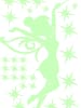 Ambiance Wandsticker "Glow in the Dark - Fairy and stars"