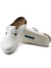 Birkenstock Skórzane chodaki w kolorze białym