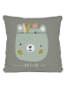 little nice things Kissenhülle "Bear Really Cool" in Grau - (L)45 x (B)45 cm