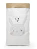 Folkifreckles Opbergzak "Hi Rabbit" wit - (B)60 x (H)90 x (D)13 cm