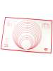 Dr. Oetker Siliconen bakmat "Flexxible Love" wit/rood - (L)60 x (B)40 cm