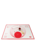 Dr. Oetker Silikon-Backmatte "Flexxible Love" in Weiß/ Rot - (L)60 x (B)40 cm