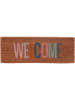 Present Time Kokosdeurmat "Welcome" bruin/meerkleurig - (L)75 x (B)26 cm