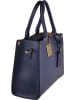 Florence Bags Leder-Henkeltasche "Manor" in Dunkelblau - (B)32 x (H)22 x (T)11 cm