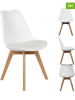 THE HOME DECO FACTORY 2er-Set: Esszimmerstühle in Weiß - (B)58 x (H)81,5 x (T)49 cm