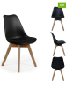 THE HOME DECO FACTORY 2-delige set: eetkamerstoelen zwart - (B)58 x (H)81,5 x (D)49 cm