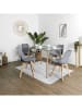 THE HOME DECO FACTORY 2-delige set: eetkamerstoelen grijs - (B)48 x (H)82,5 x (D)51 cm