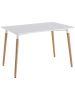 THE HOME DECO FACTORY Esstisch in Weiß - (B)115 x (H)76 x (T)75 cm