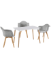 THE HOME DECO FACTORY Esstisch in Weiß - (B)115 x (H)76 x (T)75 cm