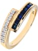 Diamant Exquis Gouden ring met diamanten en saffieren