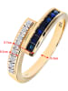 Diamant Exquis Gouden ring met diamanten en saffieren