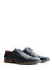 TRAVELIN' Leder-Schnürschuhe "Manchester" in Dunkelblau