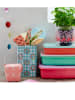 Rice 6-delige set: lunchboxen rood - (B)9 x (H)8 x (D)7 cm