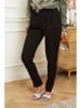 Le Monde du Lin Lniane spodnie "Provence" w kolorze czarnym