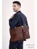 ORE10 Leder-Businesstasche "Bologna" in Braun - (B)38 x (H)29 x (T)11 cm