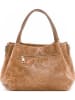 Anna Morellini Leder-Henkeltasche "Clarissa" in Hellbraun - (B)28 x (H)20 x (T)12 cm