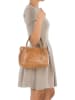 Anna Morellini Leder-Henkeltasche "Clarissa" in Hellbraun - (B)28 x (H)20 x (T)12 cm