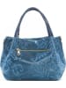 Anna Morellini Leren handtas "Clarissa" blauw - (B)28 x (H)20 x (D)12 cm